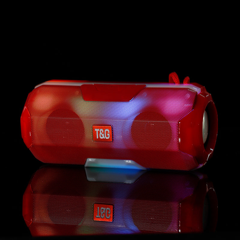 Portable bluetooth Wireless Speaker Dual Drivers FM Radio TF Card Stereo Bass LED Light Subwoofer with Mic