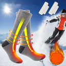 USB Rechargeable 40-55 Electric Heated Socks Outdoor Camping Traveling Winter Warm Socks Feet Warmer