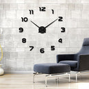 Large 3D Number Mirror Wall Sticker DIY Home Decor Big Watch Art Clock Wall Clock