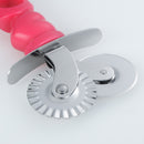 I LOVE CAKE Series Stainless Steel Knife Multi-Round Pizza Knife Two-Way Pizza Knife