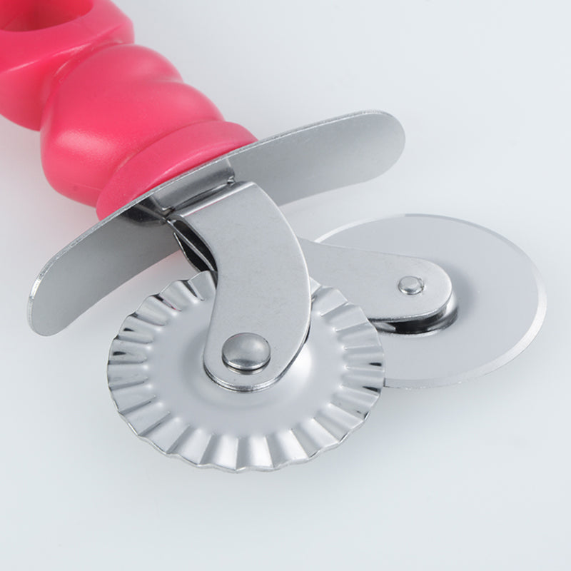 I LOVE CAKE Series Stainless Steel Knife Multi-Round Pizza Knife Two-Way Pizza Knife