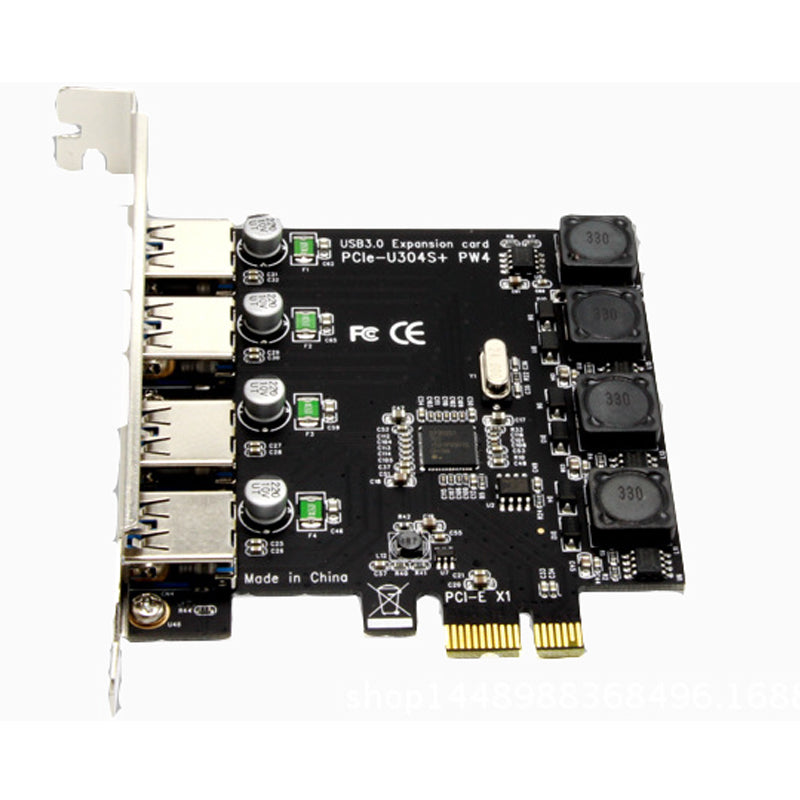 SSU N04S+PW4 PCI-E To USB 3.0 Expansion Card Four-Port For Desktop Computer