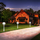 4pcs Solar LED Glass Ball Outdoor Garden Stake Lamps Color Changing Yard Lawn Landscape Light