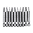 BROPPE 10Pcs Magnetic Torx Screwdriver Bits T5/T6/T7/T8/T9/T10/T15/T20/T25/T27/T30/T40 1/4 Inch Hex Shank Screwdriver Set for Bosch