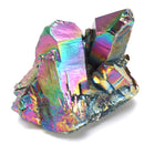 Rainbow Titanium Coated Drusy Quartz Crystals Geode Gemstone Mineral Rocks Decorations