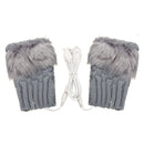 5V USB Heated Gloves Warmer Hands Knitting Fingerless Electric Office Winter Motorcycle