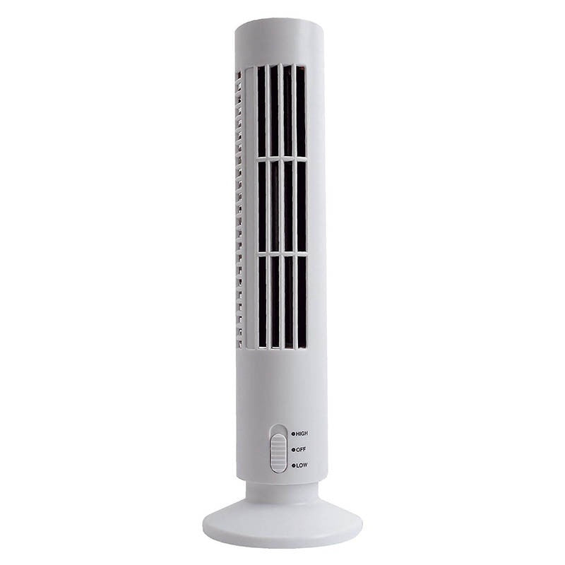 5V 2 Level Adjustable Speed USB Mini Vertical Quiet Bladeless Desktop Cooling Tower Fan for Home