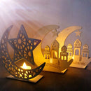 Wood DIY Decorations Islamic Palace Eid Al-Fitr Mubarak Gifts Home Ornament