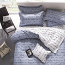3 Or 4pcs Polyester Fiber Letters Reactive Dyeing Bedding Sets Twin Full Queen Size
