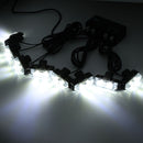 30W 8Pcs Lamp 16 LED Emergency Flashing Warning Lights Wireless Remote Grille Strobe