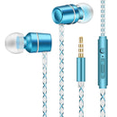 AUGIENB 3.5mm Wired Control Earphone Bass Stereo Earbuds Headphone with Mic for iPhone Xiaomi Huawei