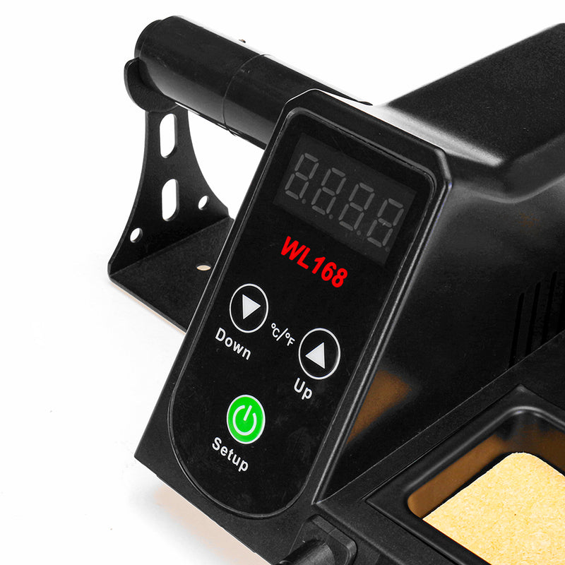 WL168 60W Soldering Station Professional Soldering Iron Station Tool Kit Adjustable Temperature 90-480C with Solder Wire Holder & Soldering Iron Holder