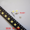 50PCS High Power 1W 3535 100LM 3V Cool White LED Beads LCD Backlight for DIY TV Repair Application