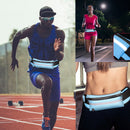 KUULAA Waterproof Pack Nylon Reflective Sports Waist Bag Storage Bag with Headphone Hole for Smartphone below 6.5 inch screen