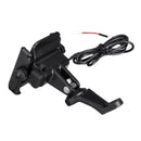 MOTOWOLF 12V-24V USB Charge Phone Holder Motorcycle Scooter Aluminum Rearview Mirror/Handlebar Mounting
