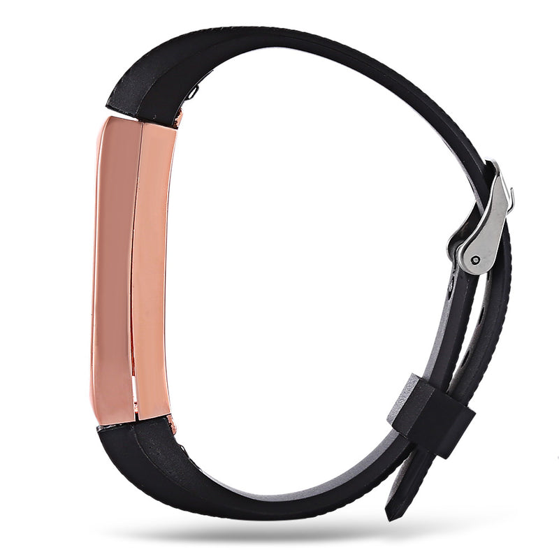 Replacement 14mm Rubber Strap Metal Case  Bracelet Wristband for Xiaomi Miband 2