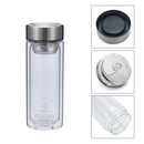 300ml Double Wall Water Glass Bottle Mug Filtration Water Bottles