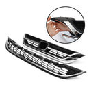 Front bumper Hood Upper Lower Mesh Chrome Grille For Honda CRV CR-V 2010-2011