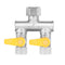 1/2'' Garden Hose Maniford Quick Connector 2 Outlet Two Way Splitter Valve Adapter Hose Connector Splitter for Washing Machine Faucet