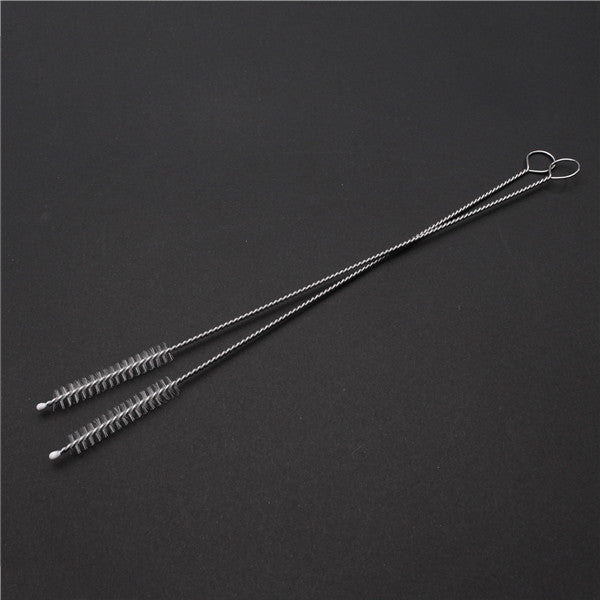 10Pcs 175mm Stainless Steel Straight Straws Cleaner Cleaning Brushes