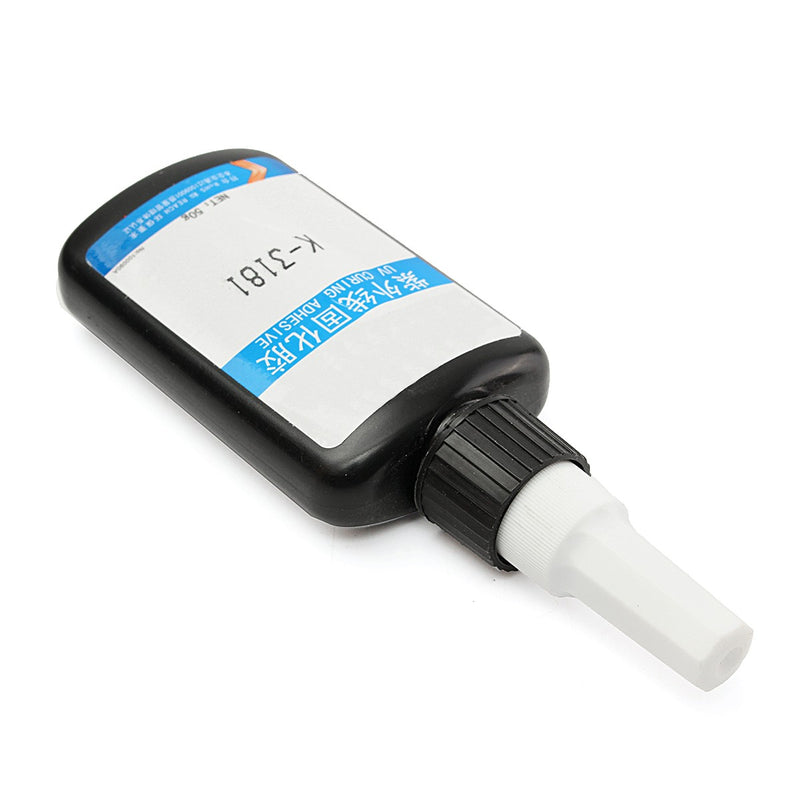 UV Light Cure Glue Strong Bonding UV Light Cure Adhesive 50g K-3181 for Metal Glass