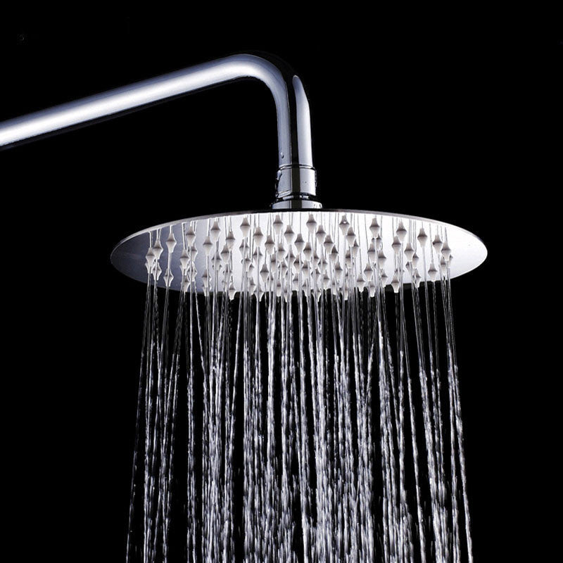 Round Stainless Steel Shower Head Ultra-thin Waterfall  Rainfall Shower Head Rain Shower