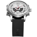 WEIDE 6306 Dual Display Digital Watch Cosy Silicone Strap Alarm Calendar Luminous Sport Watch