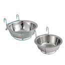 Stainless Steel Hanging Pet Bowl Food Water Feeder with Hanger for Dogs Cats Rabbits Bunny in Crate