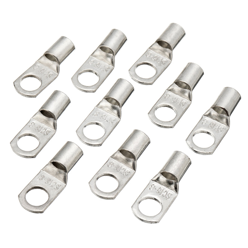 10 Pcs 16mmx8mm Copper Cable Lugs Electrical Terminal Block Wire Connectors