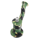 Portable Silicone Titanium Nail Oil Drum Rig Water Tobacco Pipe Fashion Spoon