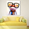 Miico Hand Painted Oil Paintings Animal Modern Art Happy Frog With Glasses On Canvas Wall Art For Home Decoration 20x20cm