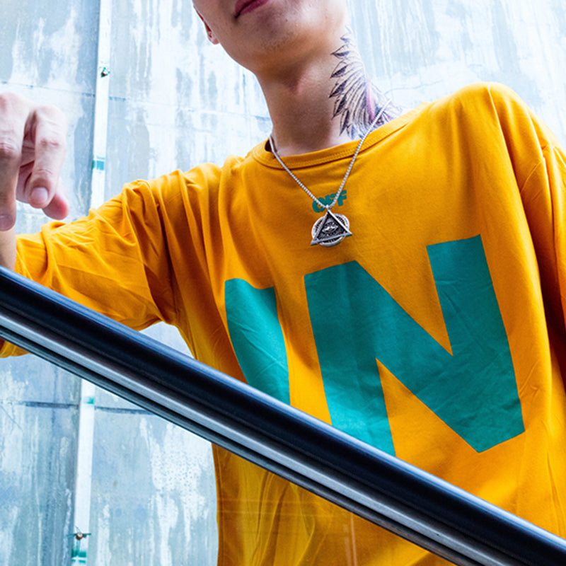 Punk Masonic Devil's Eye Titanium Steel Men's Necklace