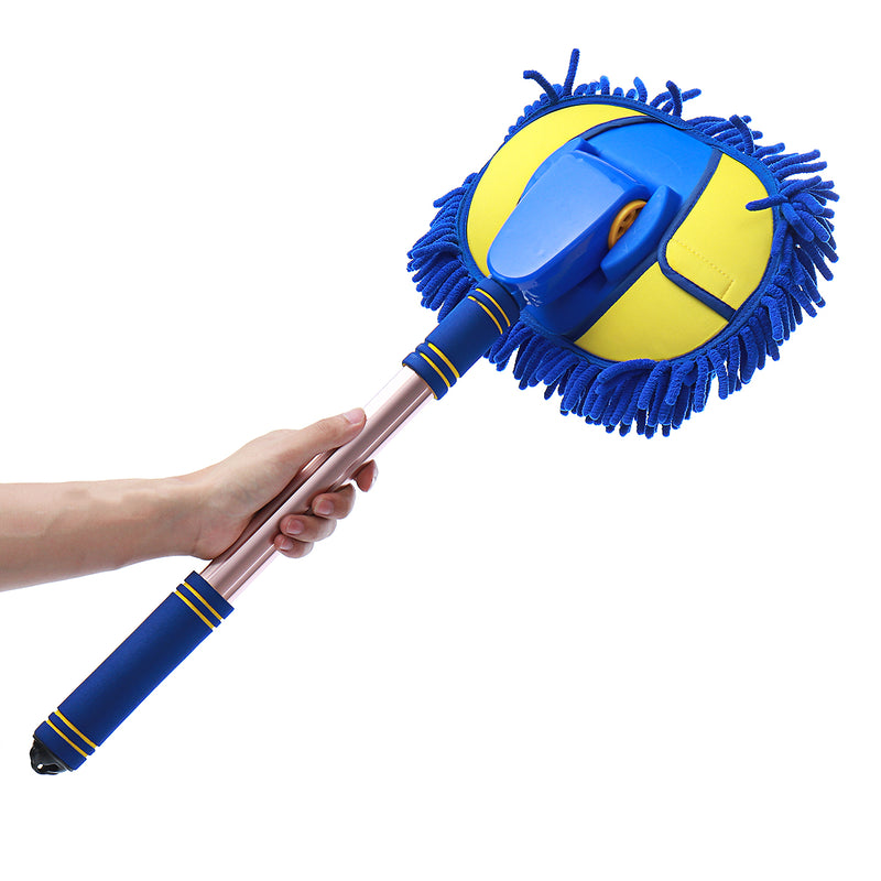 Adjustable Telescopic Wash Chenille Mop Wiping Soft Cleaning Brush Tool
