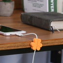 Bakeey 4PCS Clover Earphone USB Cable Cord Winder Wrap Desktop Cable Organizer Wire Management Holder
