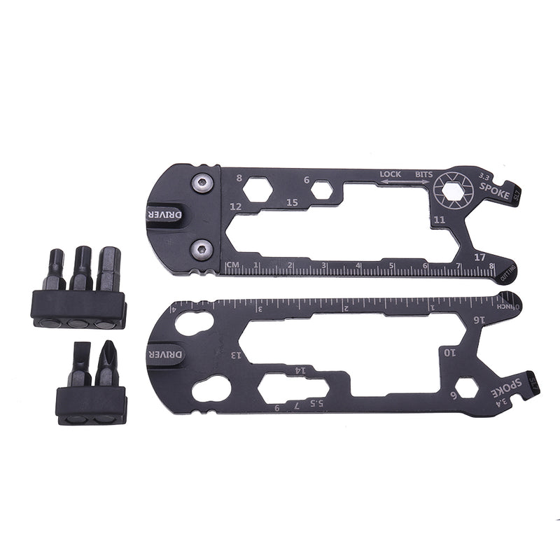 Multifunctional Tools Outdoor EDC Tools Screwdriver Slotted Phillips Hex Wrench Spanner Scale