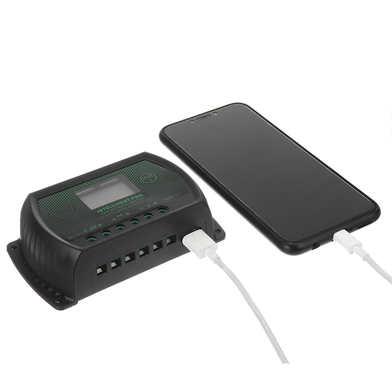LCD Display Solar Controller 10/20/30A 12V/24V Solar Charge Controller for Solar Panel Battery