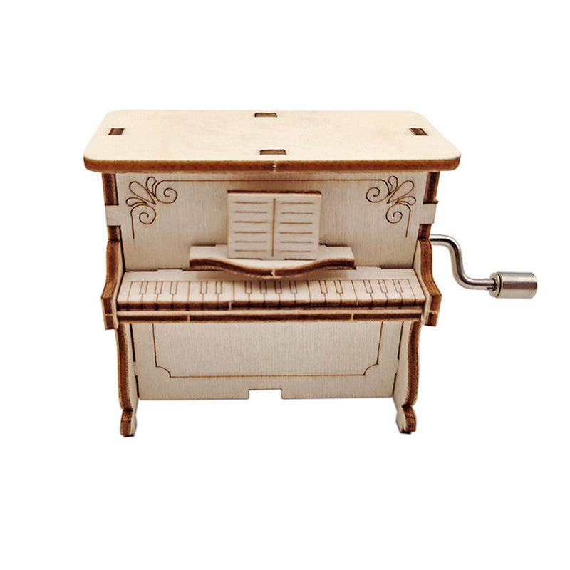 DIY Hand-assembled Music Box Creative Piano Hand-operated Music Box for Children