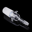 24/29 Glass Straight Vacuum Adapter Air Exhaust Connector Two Sides Ears Ground Joint to Hose Connection