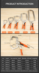 MYTEC MC-010102 C Type D-type Crimping Pliers Square Mouth Rubber Handle Woodworking Fast Pliers