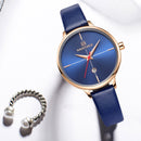 NAVIFORCE 5006 Rose Gold Case Elegant Design Women Wrist Watch Date Display Quartz Watch