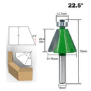 11.25/15/22.5/30/45 8mm Shank Tenon Router Bit Woodworking Trimming Tool