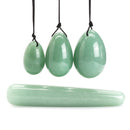 3Pcs Natural Green Aventuri Egg Kegel Exercise Comfortable Manual Massager Stone