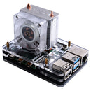 Black/Transparent/RGB Colorful 5-Layer Acrylic Case + Super Heat Dissipation ICE-Tower CPU  V2.0 Cooling Fan Kit for Raspberry Pi 4B