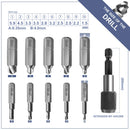 Drillpro 22pcs Damaged Screw Extractor Set with Locking Socket Adapter for Broken Screw HSS Broken Bolt Extractor Screw Remover Kits