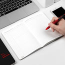 Fizz FZ335009 Notebook & Gel Pen Gift Box Set Thicken Business Hard Cover A5 Writing Notebook 0.5mm Black Ink Gel Pen Stationery School Office Supplies