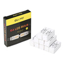 GLIME 10PCS G4 SMD LED Light AC 12V 3W 3000K Warm White Non-dimming Replace Halogen Bulb