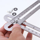 Multi Angle Measuring Ruler Stainless Steel Protractor Template Tool for DIY Crafts Layout
