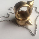 Self-defense Finger Ring Pendant Keychain Multifunction Outdoor Survival Tool EDC Tactical Brass