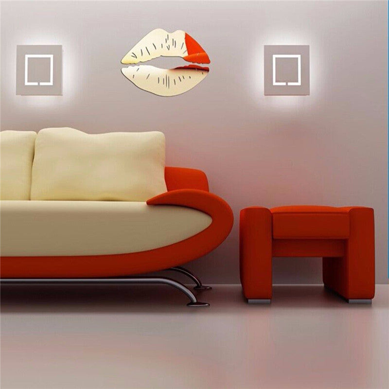 3D Mirror Lip Makeup Wall Stickers Creative Art Wallpaper Decal Decorations For Bathroom Living Room