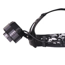 XANES 2205 4500LM 9*T6 LED 3 Modes Headlamp 3*18650 Battery USB Interface Telescopic Zoomable Head Light